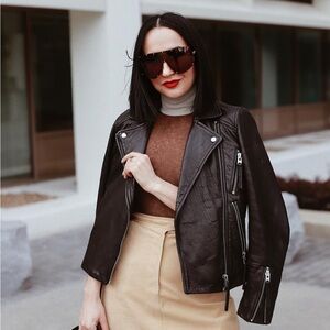 Topshop Biker Leather Jacket